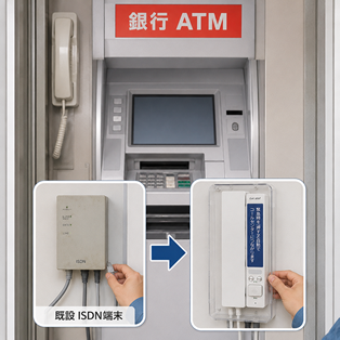 ISDN・メタル回線終了から4G LTEへのワイヤレス移行イメージイラスト