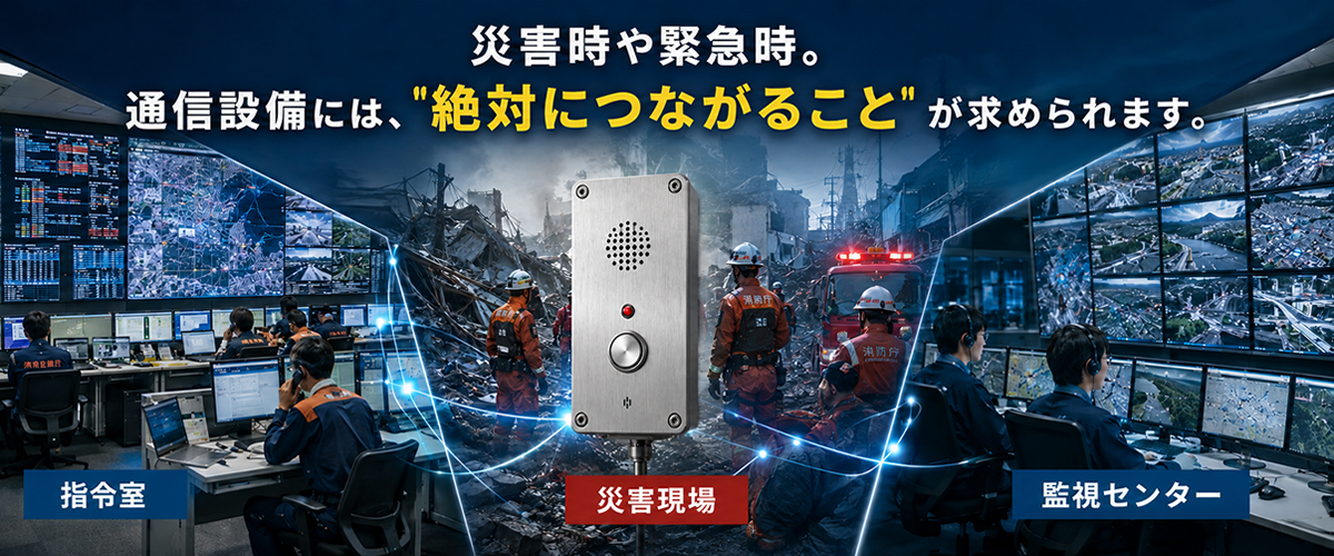 指令室・災害現場・監視センターのイメージ