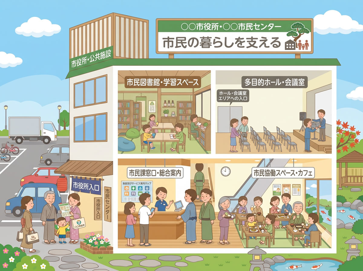 市役所など公共施設の外観